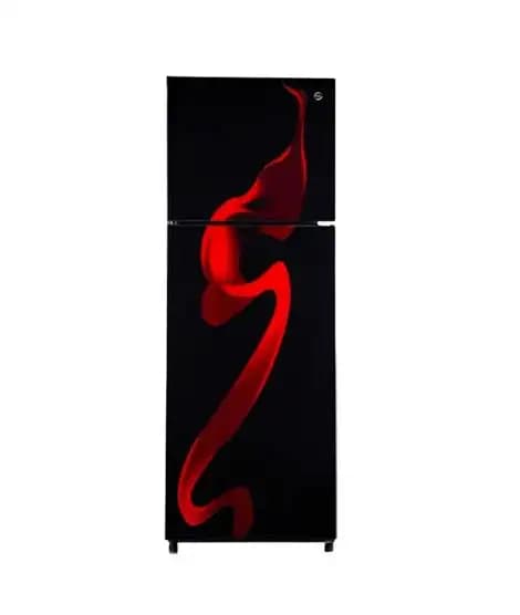PEL InverterOn Flat Glass Door Freezer-on-top Refrigerator 12 Cu Ft (PRINVOGD-6460)-Red Blaze