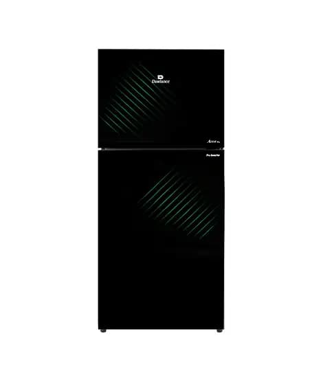 DAWLANCE Acce Pro Glass Door Inverter Freezer-on-top Refrigerator (9178-WB)-Meadow Green