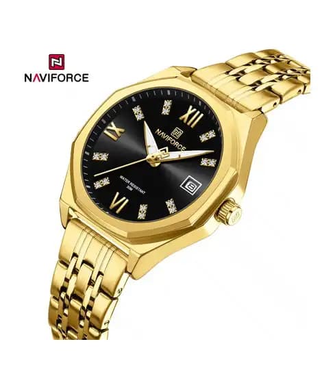 Naviforce Sapphire Grace Watch For Women's Golden - (NF-5052-1)