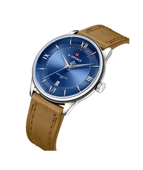 Naviforce Slim Date Edition Watch For Men Brown - (NF-9272l-3)