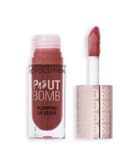 Revolution Pout Bomb Plumping Lip Gloss - Cookie Warm Nude
