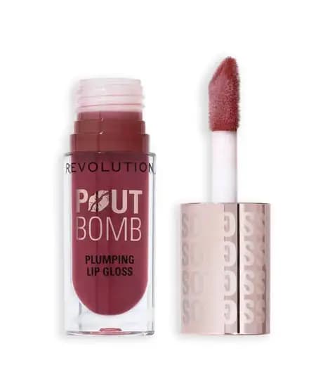 Revolution Pout Bomb Plumping Lip Gloss - Rosewood Rose Pink