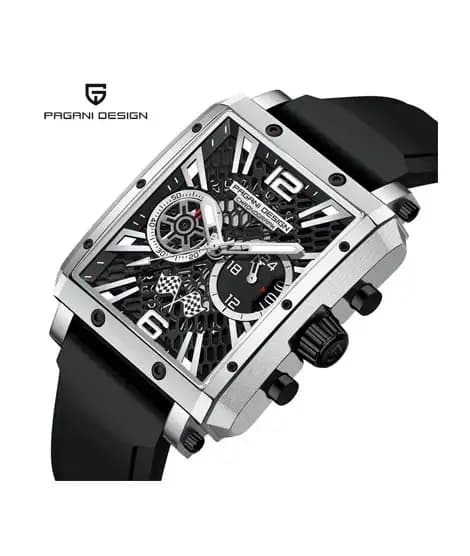 Pagani Design Square Edition Watch For Men Black (PD-1725-4)