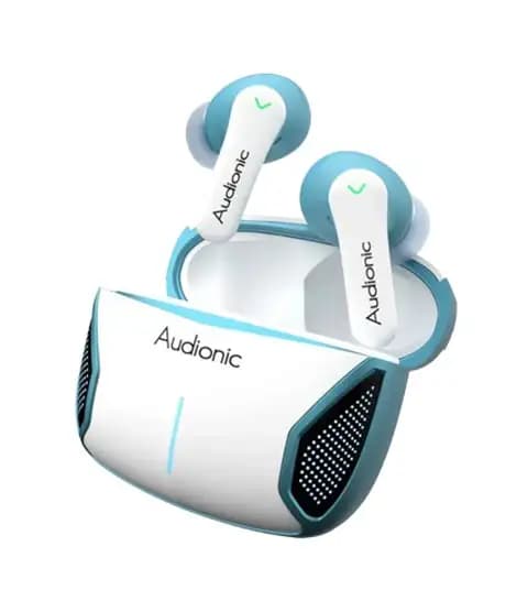 Audionic Battlebuds Prime Earbuds-Cool White
