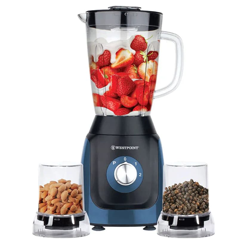 Westpoint WF-342 3 in 1 Blender, and grinder unbreakable polycarbonate jar/bowl fully high Speed, energy efficient pure copper 350w