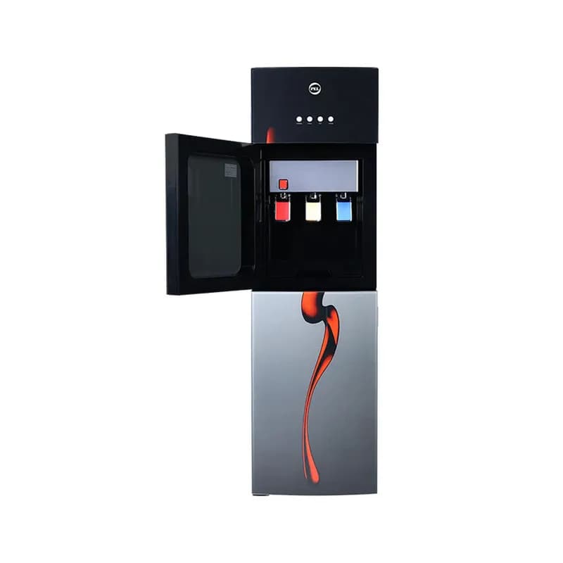 PEL - Water Dispenser 2 Tap Curved Glass Door with Refrigerator - 525 GD