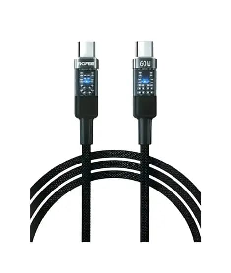 Rofee 60W C Type to C PVC Smart & Fast Data Cable 1.2M (503-C)