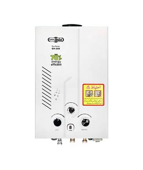 Super Asia Instant Gas Water Geyser 8 Ltr GH-508