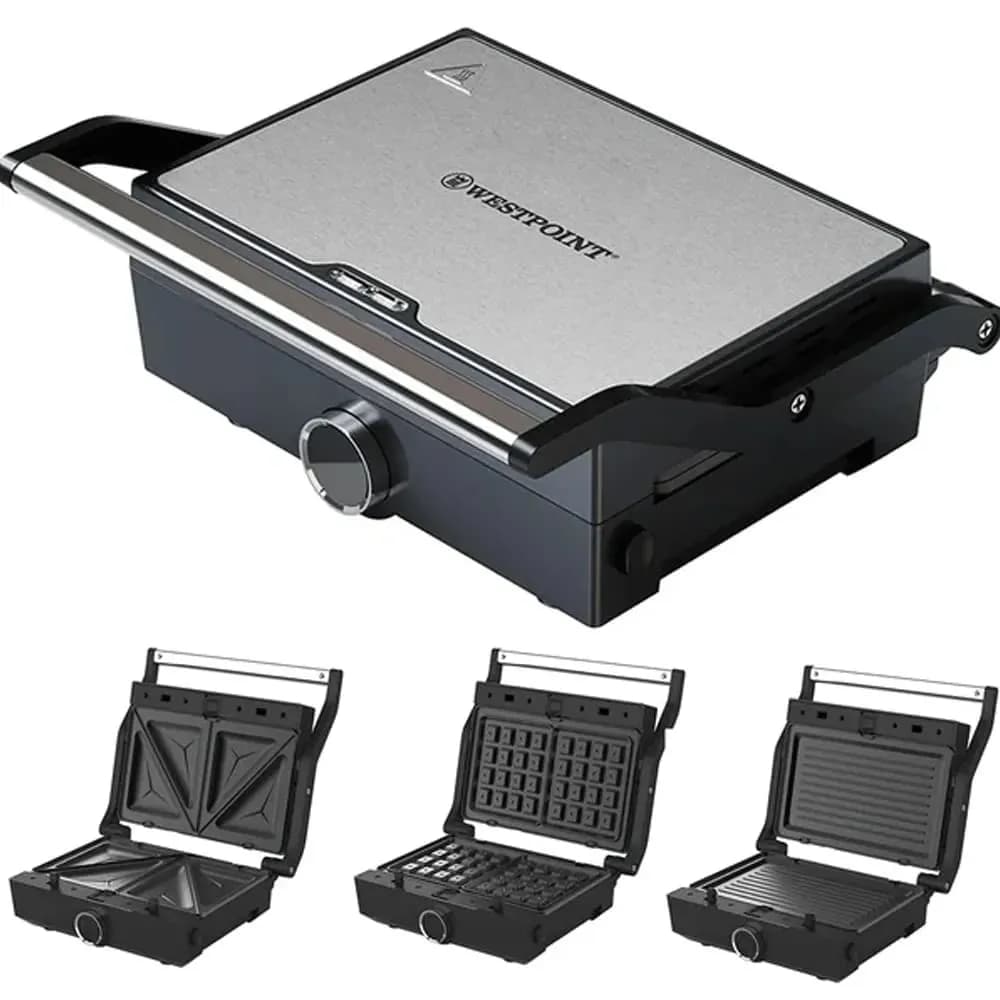 Deluxe Sandwich Toaster 3 in 1 Grill - Waffle - Toast