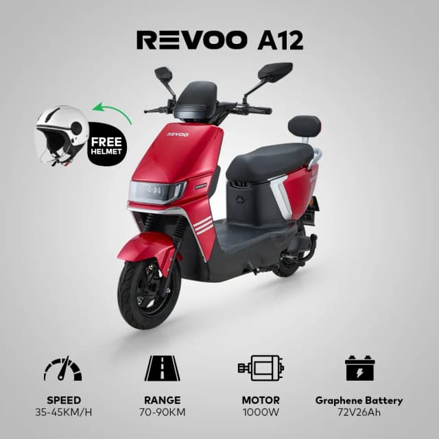 Revoo A12 Electric Scooter or E-Bike with free helmet