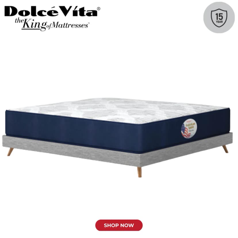 Dolce Vita American Spirit Pocket Spring Mattress | 15 Years Brand Warranty