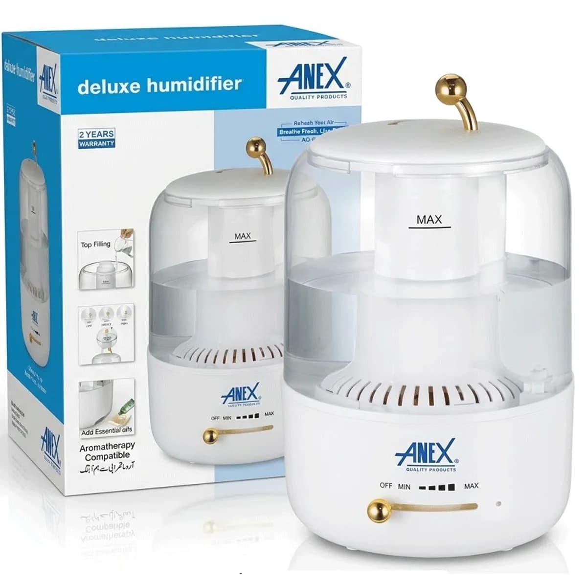 Anex Deluxe Humidifier 4L 23W with Aroma Tray AG-8002