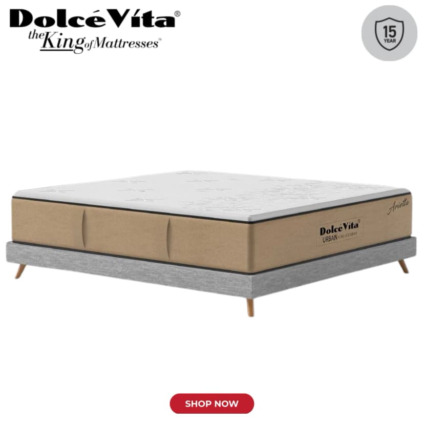 Dolce Vita Arietta Pocket Spring Mattress | Urban Series | 15 Years Brand Warranty