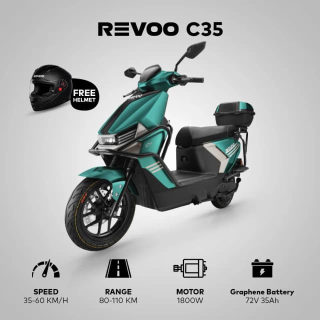 REVOO C35 Electric Scooter or E-Bike with free full helmet