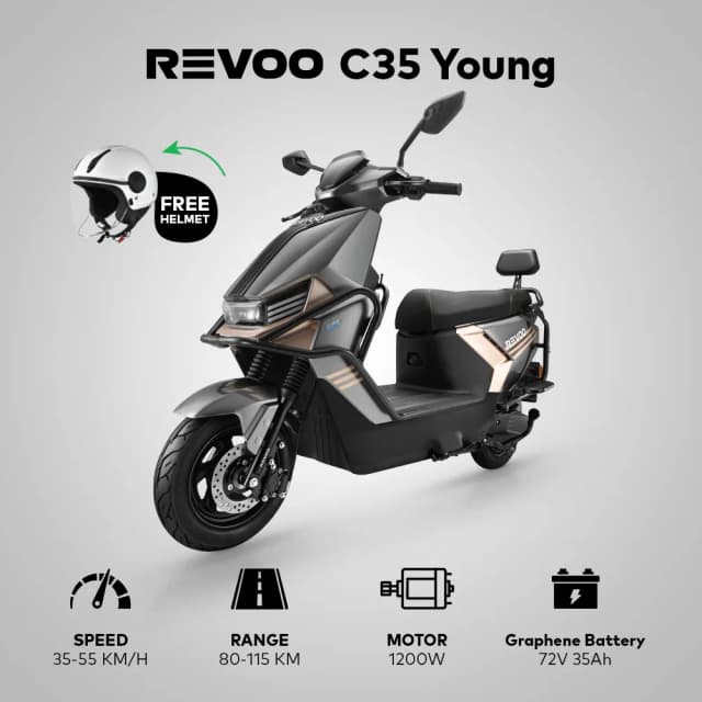 REVOO C35 Young Electric Scooter or E-Bike with free half helmet