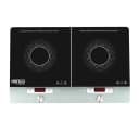 Hanco Dual Burners Infrared Electric Cooktop Electric Stove Black Glass A Grade Polish Glass