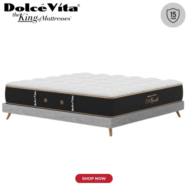 Dolce Vita Plush Soft Pocket Spring Mattress | Urban Series | 15 Years Brand Warranty
