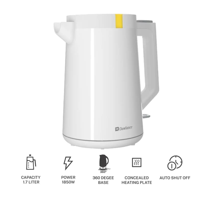 Dawlance Electric Kettle DWEK 4215 White Glow with 1.7 Litre Capacity