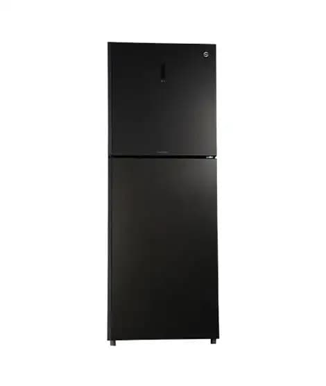 PEL DIgitron InverterOn Flat Glass Door Freezer-On-Top Refrigerator 11 Cu Ft Silver Strip Grey (PRINVO GD DT-6360)