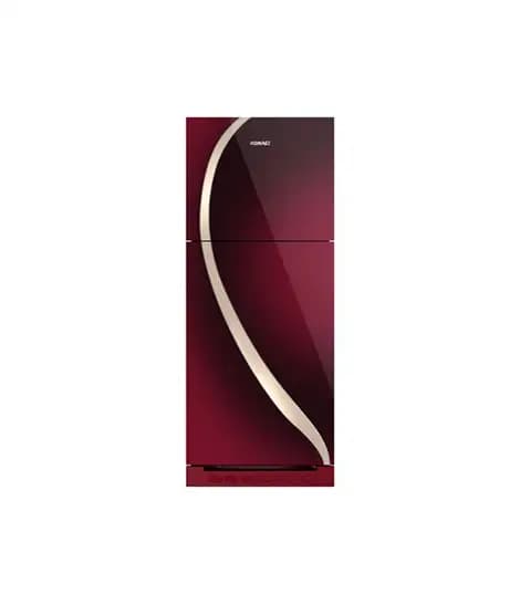 Homage New Crystal Series Glass Door Freezer-on-top Refrigerator 9 Cu Ft (HR-47222-GD)-Maroon