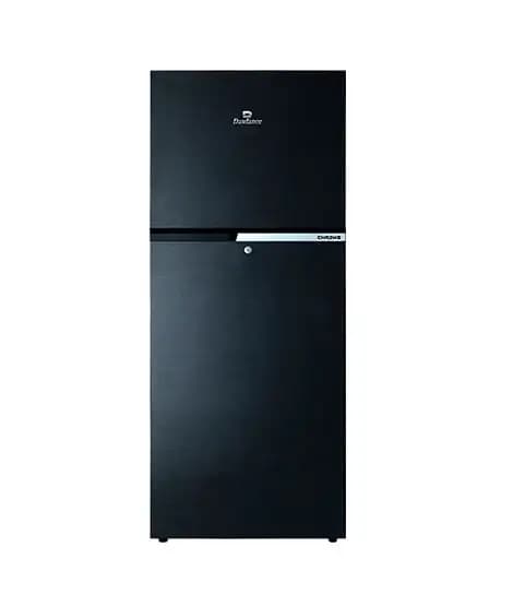 Dawlance Chrome Freezer-On-Top Refrigerator 12 Cu Ft Hairline Black (9173-WB)