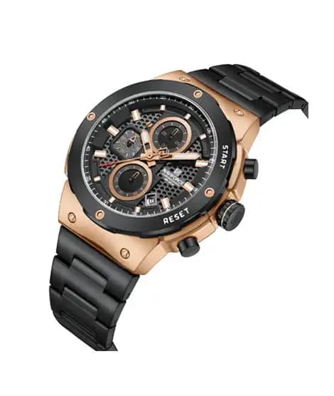 Naviforce Chrono Max Watch For Men Black - (NF-8072-3)