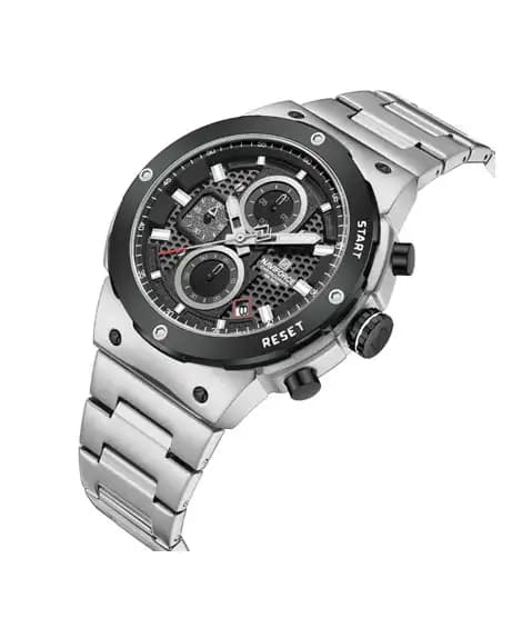 Naviforce Chrono Max Watch For Men Silver - (NF-8072-6)