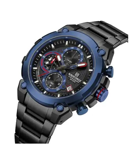 Naviforce ChronoX Watch For Men Black - (NF-8071-3)