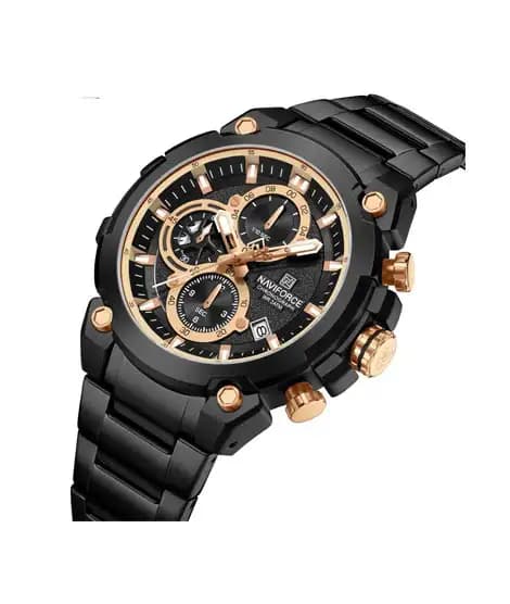 Naviforce ChronoX Watch For Men Black - (NF-8071-6)
