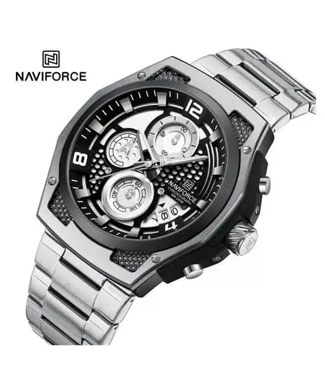 Naviforce ChronoXtreme Watch For Men's Silver - (NF-8051-15)
