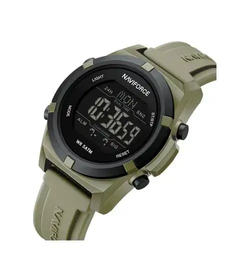 Naviforce Digital Strike Watch For Men Light Green - (NF-7127-7)