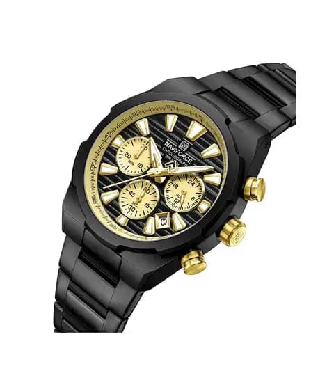 Naviforce Executive Chrono Watch For Men Black - (NF-8081-2)