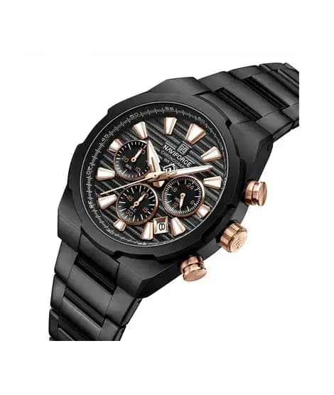 Naviforce Executive Chrono Watch For Men Black - (NF-8081-3)