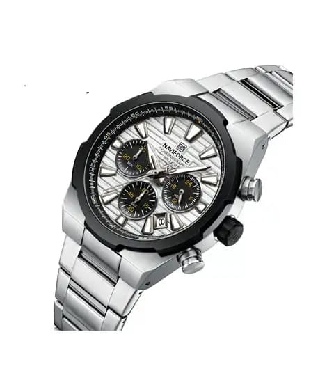 Naviforce Executive Chrono Watch For Men Silver - (NF-8081-8)
