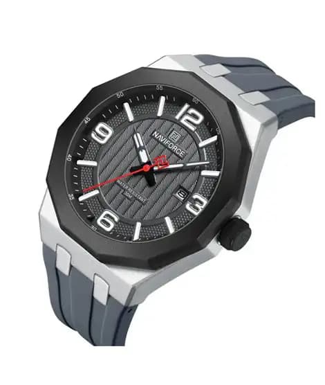 Naviforce LumiDate Edition Watch For Men Grey - (NF-8079-8)