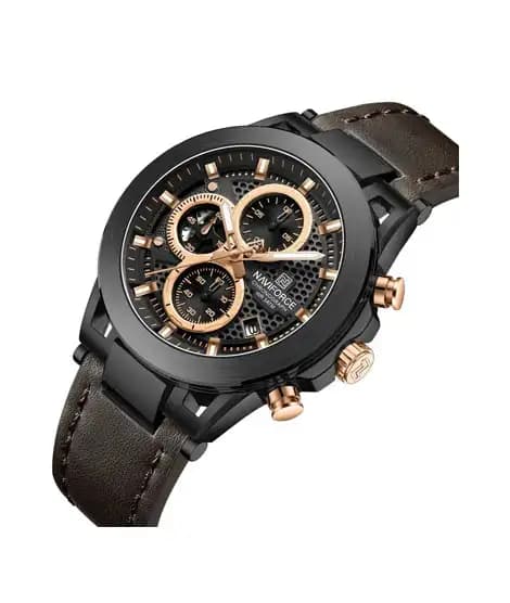 Naviforce Racer X Watch For Men Brown - (NF-8073-4)