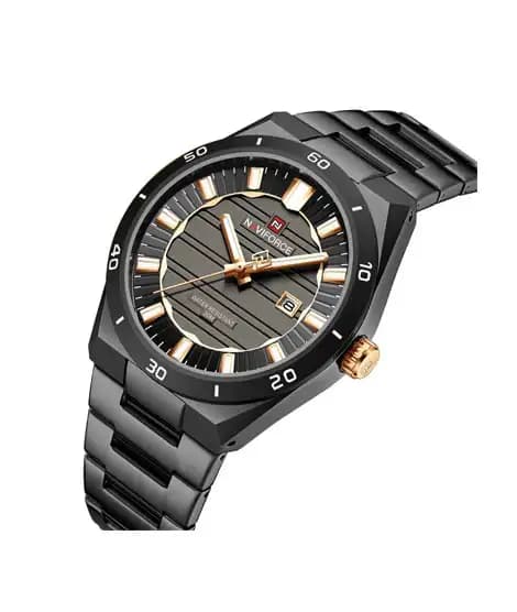 Naviforce Royal Date Watch For Men Black - (NF-9268-2)