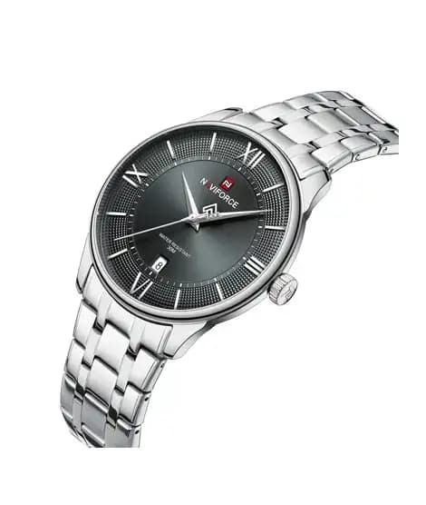 Naviforce Signature Formal Edition Watch For Men Silver - (NF-9272s-5)