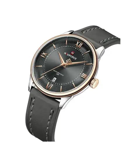 Naviforce Slim Date Edition Watch For Men Black - (NF-9272l-2)