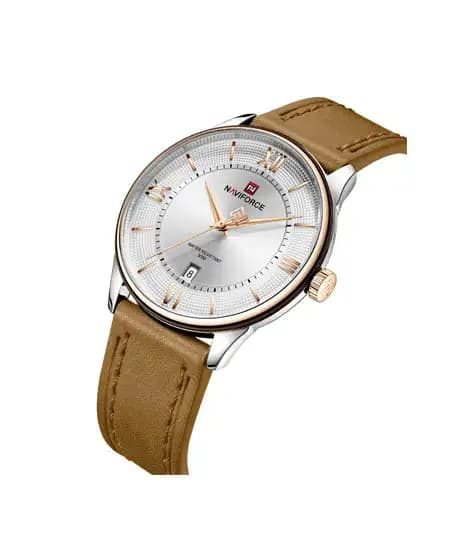 Naviforce Slim Date Edition Watch For Men Brown - (NF-9272l-1)