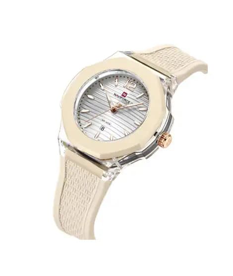 Naviforce Textura Watch For Women Beige- (NF-6109-7)