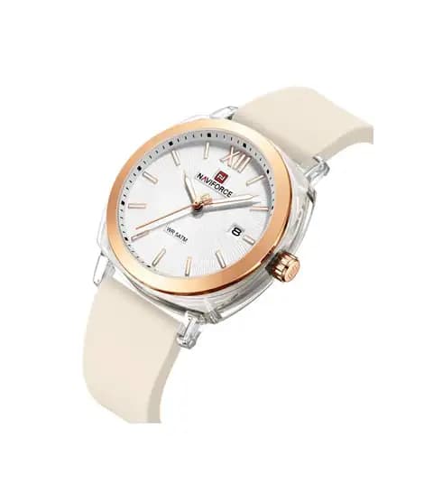 Naviforce Zoya Elegance Watch For Women Beige - (NF-6111-8)