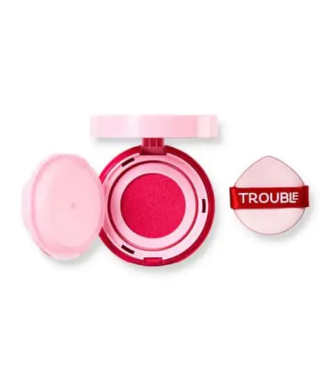 Trouble Maker Press Play Blush Face Cushion-Non Stop Hot Pink