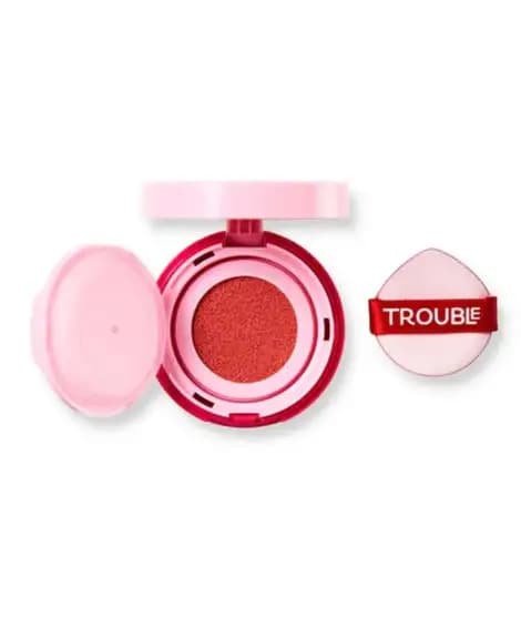 Trouble Maker Press Play Blush Face Cushion-Remix Peach