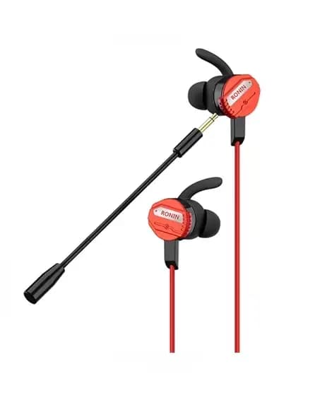 Ronin Gamerz Earphones Black/Red (R-007)