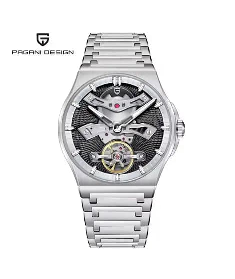 Pagani Design Skeleton Design Watch For Men Silver (PD-YS028-4)