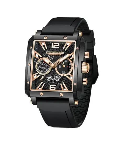 Pagani Design Square Edition Men's Watch Gold Black (PD-1725-2)