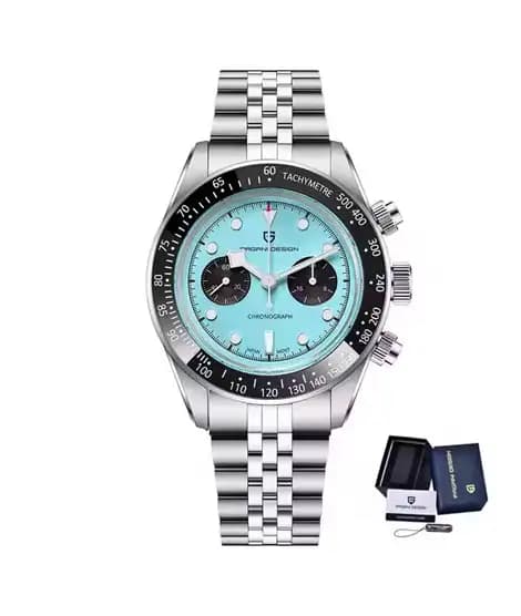 Pagani Design VK34 Japanese Chronograph Watch For Men Silver (PD-1813-2)