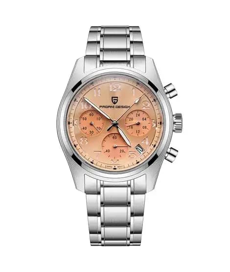 Pagani Design VK63 Sapphire Chronograph Watch For Men Silver (PD-1773-2)