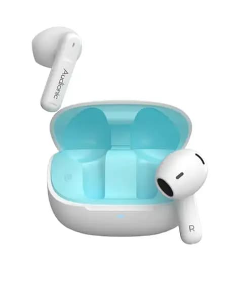 Audionic 730 ENC Wireless Earbuds-White Ice